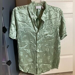 Men's Green Floral Shirt